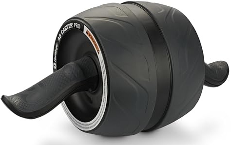 Harbinger Ab Carver Pro Bauchroller – Trainiert Rumpf & Arme | Schwarz; Einheitsgröße; Stabilisiert bei Rumpf-Übungen; Kinetic Engine-Technologie; ergonomische Handgriffe; mit Knieschoner