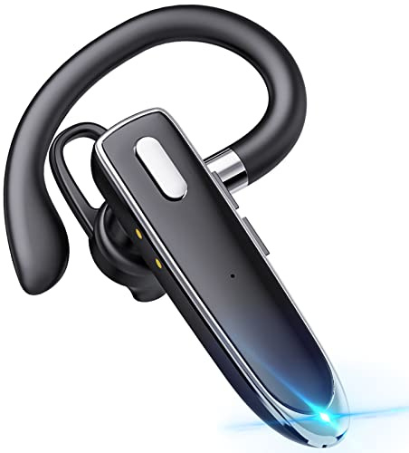 Headset Bluetooth 6.1 Kabellos Kopfhörer 24 Std Spielzeit mit CVC8.0 Dual Mikrofon und Mute Funktion Zwei-Geräte-Verbindung In Ear Kopfhörer Freisprech Handy Ohrhörer für Autofahren/Business/Büro