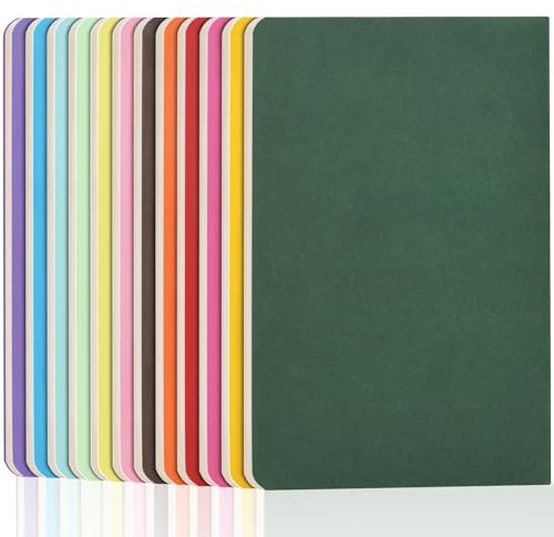ZCZN Notizbuch A5 liniert, 12 Stück Notizblock, 30 Blatt, Heft für Büro und Schule, 12 Farben