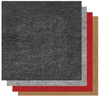 andiamo Teppichfliesen, Klebefliesen, 40x40 cm, 8 m², Anthrazit | 50 Stück, Polypropylen, Nadelfilz, Teppichboden, 4mm, funktional für Wohnräume & Mietwohnung