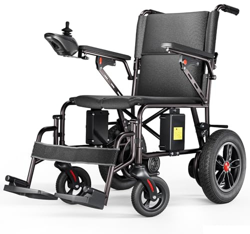 HOMYKING Leicht Rollstuhl Elektrisch Faltbar, 25 km Faltbarer Elektro Rollstuhlelektrorollstuhl, Elektrischer Mobilitätsroller, Elektromobil Klappbar für Senioren, Erwachsene Elektrische Rollstühle