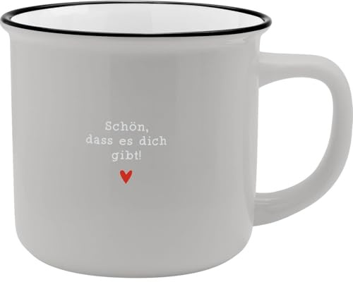 GRUSS & CO XL-Becher Motiv Schön | Lieblingsbecher aus Porzellan, Tasse mit Spruch, 55 cl, mit Geschenkbanderole | Geschenk Valentinstag, für Verliebte | 74174
