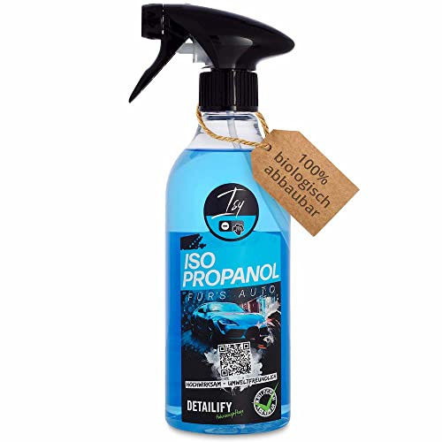 Detailify Isopropanol Isy Fettlöser für Auto Fettentferner Lackreiniger Universalreiniger Autolack 99,9% Reinheit Detailing Entfetter KFZ 500 ml