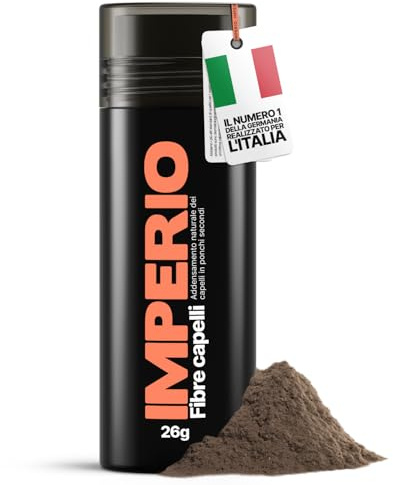 IMPERIO Streuhaar zur Haarverdichtung & vollem Haar in Sekunden. Schütthaar für einen authentischen Look. 100% Natur! In Premium Friseurqualität - 26g (Mittelbraun)