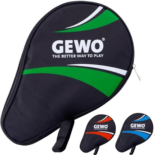 GEWO Rundhülle Master mit Ballfach - Robuste Tischtennisschläger-Hülle für einen Schläger und 3 Bälle - Tischtennis-Tasche mit gepolstertem Schlägerfach - Einzel-Tischtennisschläger-Tasche