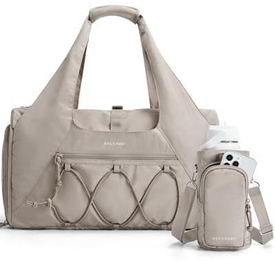 BAGSMART Sporttasche für Damen, leichte Reisetasche mit Schuhfach, Weekender mit Nassfach, Workout-Yoga-Tragetasche, Rosa