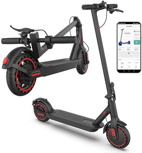 8,5 Zoll Elektroroller, E-Roller mit Straßenzulassung,3 Geschwindigkeitsmodi, 10,4 Ah Klasse A Akku, mit App-Steuerung,35 km Reichweite & 120 kg Tragkraft