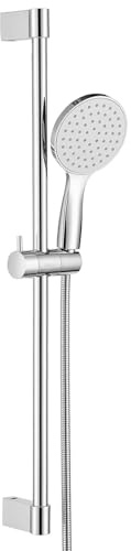 ONECE Duschstange Edelstahl 75 cm mit Handbrause und 150 cm Schlauch | Brausestangenset mit Einstellbar Wandhalterung aus Zinklegierung | Chrom