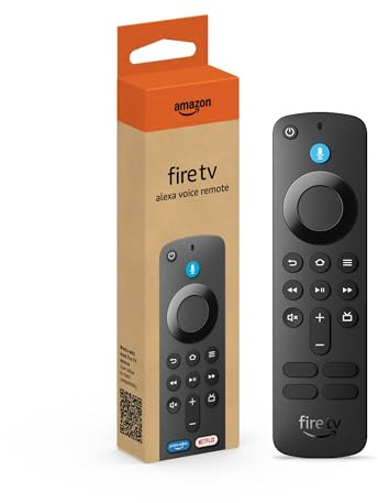 Alexa-Sprachfernbedienung von Amazon für Fire TV mit TV-Steuerungstasten; kompatibles Fire TV-Gerät erforderlich