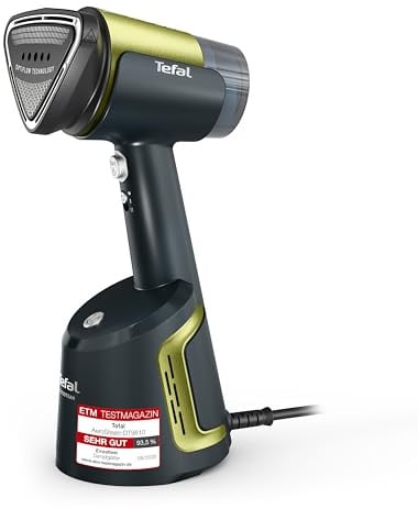 Tefal Aero Steam Dampfglätter – 1400W, Keramik-Bügelsohle, 20 g/Min. Dampf, 3 Modi & Turbo-Saugfunktion, 100 ml abnehmbarer Tank, schnelle faltenfreie Ergebnisse, für Kleidung & Textilien, Blau/Grün