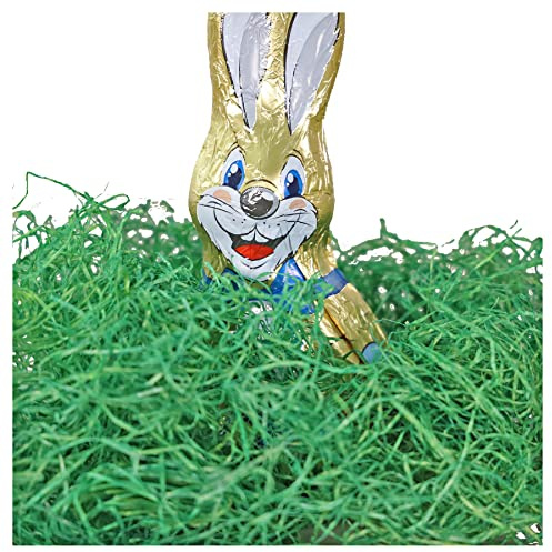 500g farbige GRÜNE HOLZWOLLE OSTERGRAS für Osternest/Deko/Basteln