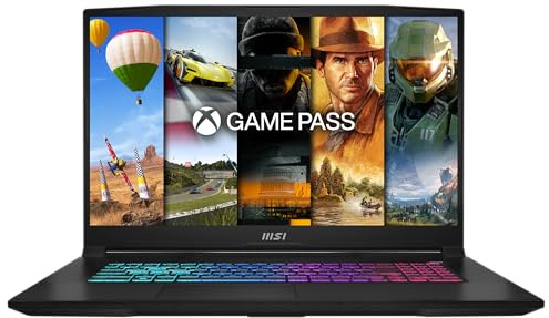 MSI Katana 17 Gaming-Laptop, 17,3” Full HD 144 Hz, Intel Core i7-13620H, NVIDIA GeForce RTX 4060, 16GB RAM, 1TB SSD, Windows 11 Home, inkl. 1 Monat GamePass, QWERTZ Tastatur, Schwarz, B13VFK-269