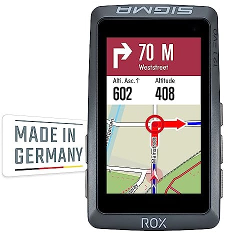 Sigma Sport ROX 12.1 EVO GPS Fahrradcomputer mit Kartennavigation, Night Grey, 3 Zoll Display, Made in Germany