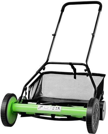 Spindelrasenmäher Spindelmäher mit Grasfangkorb Power Push Garten Gras Rasenmäher zum Rasenmähen in Villen Parks Gärten 67 * 45CM