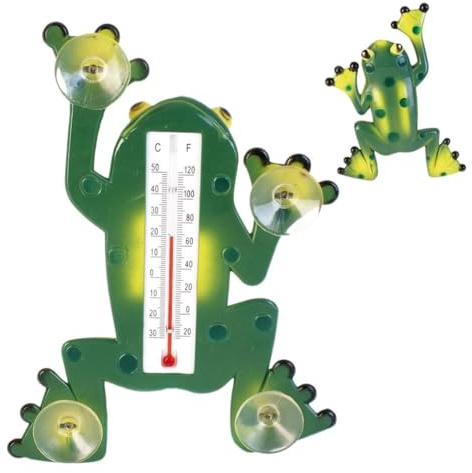 orion group Fensterthermometer Außenthermometer mit Saugnäpfen Frosch