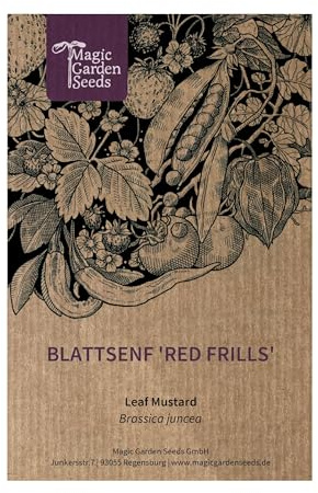 Blattsenf 'Red Frills' (Brassica juncea) ca. 180 Samen des roten Asia-Salats