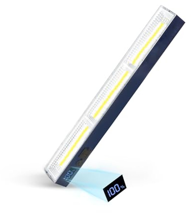 LETOUR Werkstattlampe, LED Akku 165LEDs Arbeitsleuchte mit 5000mAh Werkstattlampe Arbeitslampe Werkstatt Magnet für Notlicht Stromausfall