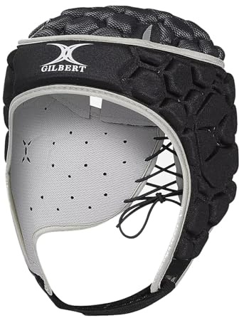 Gilbert XP250 Junior Rugby-Kopfschutz, Schwarz/Silber