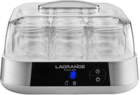 LAGRANGE, Joghurtbereiter, französisches Produkt, 9 Gläser aus Glas, 1,5 l, programmierbar, automatische Abschaltung, akustisches Signal, 18 W, 459002