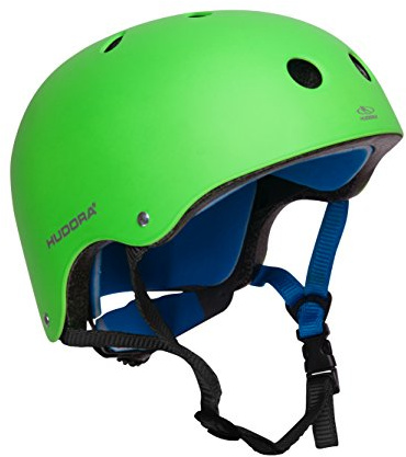 HUDORA Skaterhelm - Skateboard-Helm für Kinder, Jugendliche und Erwachsene - Hochwertiger Kopfschutz - zum Skaten, Skateboarden, Scooterfahren und Fahrradfahren - grün, Gr. 56-60