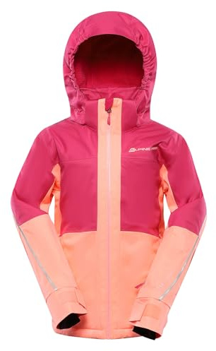 ALPINE PRO REAMO Mädchen Skijacke mit Kapuze, Snowboard- und Winterjacke | Stretchjacke für optimale Bewegungsfreiheit; Wasserdichte und atmungsaktive Materialien; Mit Kapuze für zusätzlichen Schutz