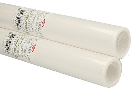 Schnittmusterpapier Breite 100cm 2 Rollen zu je 10 Meter - Seidenpapier Schnittmuster Kopierpapier Pauspapier Zeichenpapierrolle Transparentpapier 20 Meter