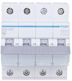 Leitungsschutzschalter 4P C 20A 6kA AC MCN420E Hager Polo 3250614314131