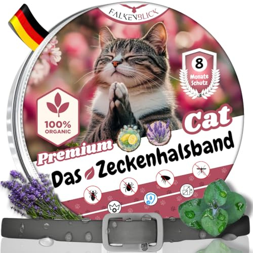 Das Zeckenhalsband für Katzen 100% Pflanzliches Premium Öl