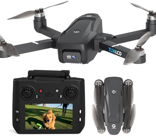 Tolatoyus Drohne mit Kamera 4K für Erwachsene, Drohne mit 4,5'' LCD Fernbedienung Follow Me Automatische Rückkehr 5G Langstreckenübertragung GPS Drone RC Quadrocopter FPV Drohnen für Anfänger
