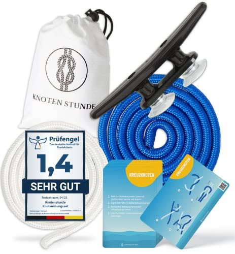Idem Radices Knoten Stunde - Knoten Übungsset für den SBF See und Binnen - 11 Knoten inklusive Roringstek für Bodenseeschifferpatent