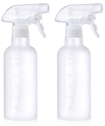 VEXPLO Sprühflasche Klein, Sprühflasche für Pflanzen Haare Reinigung Haustier, Einstellbarer Nebel/Strahl, 300 ml BPA-freies Kunststoff Spray Bottle 2er Pack
