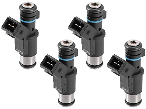 A ABSOPRO 4 Stück Einspritzdüse Injektor Für Peugeot Partner 96-15 | Für Citroen Berlingo, C2, C3, OE 01F002A/75117168, Metall+Kunststoff, 64x34x20mm
