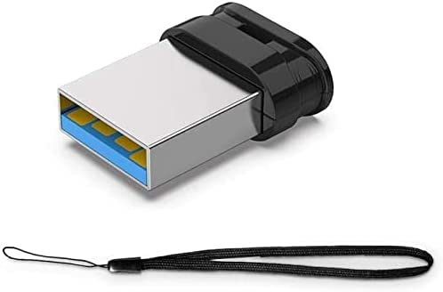 USB Stick Mini 128GB Vansuny USB Stick 3.0 Klein (Schwarz, mit Lanyard) | Mini 128GB, Speicherstick 128 GB, Tragbar, Externer Flash Drive, Memory Stick für Desktop, Laptop, Macintosh, TV, Autoradio