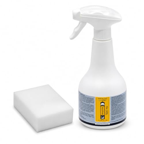 Innotec Innoplast Cleaner Flugrostentferner - entfernt Flugrost, Nikotin, Fett, Schmutz - Innoplast Cleaner 500ml mit Reinigungsschwamm - Silikonfrei für Lackierereien und Karosseriewerkstätten