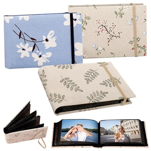 3 Stück Fotoalbum, Einsteckalbum, Photo Album, 100 Fotos Fotoalbum zum Einstecken, Format 10 x 15 cm, Perfekt für Hochzeits, Familienfoto, Kunstwerken oder Postkarten