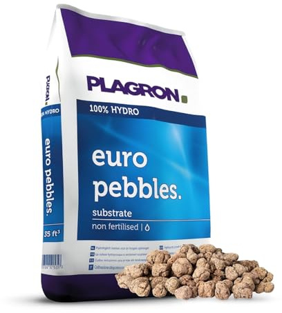 Weedness Plagron Euro Pebbles 10 Liter - Blähton Kugeln Hydrokultur Drainage Ton-Granulat Perlite Blumenerde
