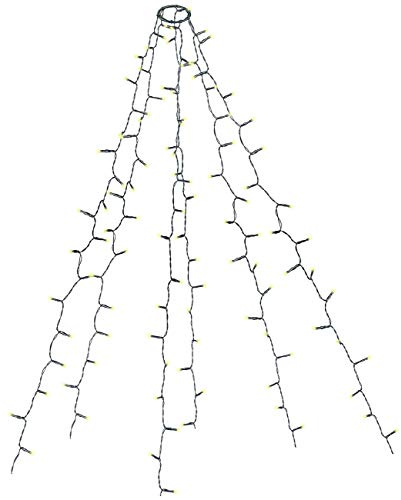 Lunartec Lichterkette Tannenbaum: Weihnachtsbaum-Überwurf-Lichterkette, 6 Girlanden, 180 LEDs, IP44 (Lichtergirlande Weihnachtsbaum, Lichternetz für, innen)