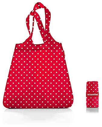 Reisenthel Mini Maxi Shopper Einkaufstasche Beutel 15L, mixed dots chilli red