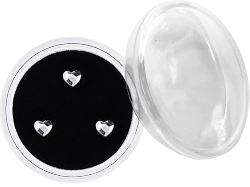 Zahnschmuck, 0, 12 Zoll herzförmige Kristalldiamant-Zahnsteine, stilvolle, glänzende kleine Zahnsteine für reflektierende Zähne/Nagelkunst/Gesichts-Make-up/Bastel-DIY-Kit