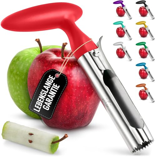 Zulay Kitchen Premium Apfelentkerner - Durable Apfelentkerner Remover aus Edelstahl, Apfelausstecher für birnen, paprika, fuji, honeycrisp, gala & pink lady äpfel - Edelstahl Apfelausstecher