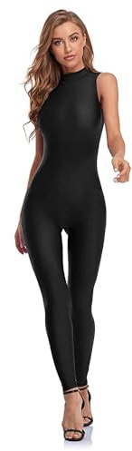 speerise Ärmelloser Rollkragen-Einteiler Damen, Yoga, Workout, figurformender Jumpsuit mit Bauchkontrolle, Bodysuit