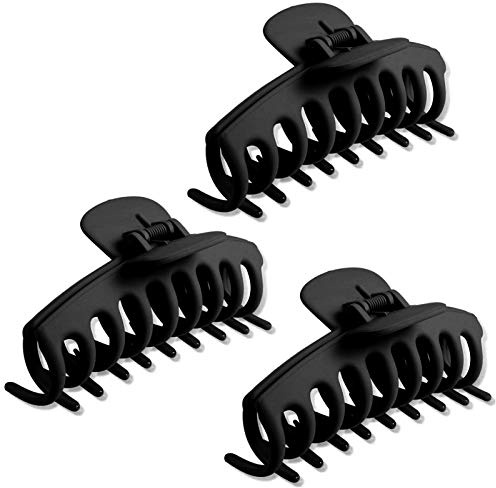 3 Stück Große Haarklammer,Klaue Clips,Haarspangen,haarspangens mädchen | Unregelmäßige,Rutschfeste Haarnadel,Kiefer kKlammer,Haarspangen,Metall Haarnadels,Haarklammern für Frauen (D)