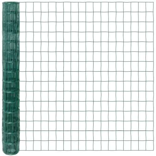 VOSS.garden 10m Gitterzaun 150cm Premium Maschendrahtzaun 100x75mm Gartenzaun Grün Wetterfest Punktgeschweißt