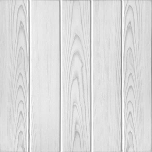 10m² / 40 Stück Deckenplatten Deckenpaneele 50x50cm Deckenverkleidung Holzoptik Holzimitat Polystyrol XPS Styropor Imitat Wandpaneelen 2-3mm stärke