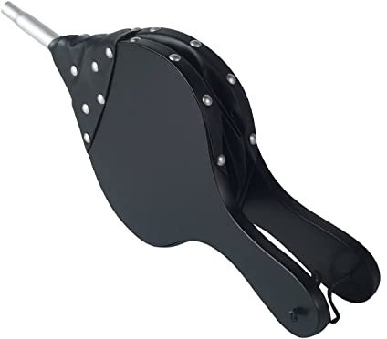 Tosnail Blasebalg für Kamin und Grill, Handblasebalg Luftbläser für Kamin, Grill, Outdoor Camping, Holzofen, 43 x 19 cm Schwarz