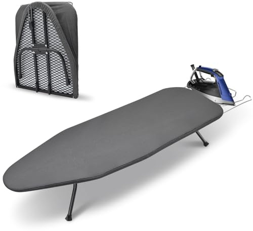 YTACREA Bügelbrett Klappbar mit Eiserner Auflage, Ironing Board, Tischbügelbrett für Dampfbügelstation, Bügelbrett Wandmontage mit Anti-Rutschbeinen für Heim & Schlafsaal, Reisen, Platzsparend