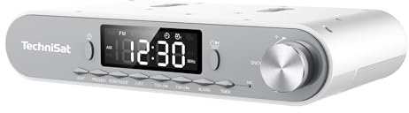 TechniSat Viola Küchenradio - Unterbau Radio mit UKW/FM, LED Display, Arbeitsleuchte, Timer, Bluetooth, Weckfunktion, Freisprecheinrichtung, 5 W Lautsprecher