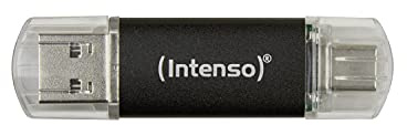 Intenso Twist Line 128 GB, Dual USB-Stick 3.2 Gen 1x1, USB-C und USB-A, 70MB/s, Anthrazit