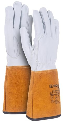 DONAU SAFETY Schweißerhandschuh aus Ziegennarbenleder für TIG-Schweißen/Kevlar/Größe 9/L, 1 Paar/Softouch, Sehr Weiche und Angenehme/Arbeitshandschuhe Leder/Lederhandschuhe Schutzhandschuhe