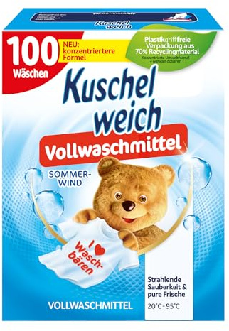 Cuddly soft heavy duty detergent powder - for 100 washes, skin-friendly, microplastic-free, vegan - 5.5 kg - Sommerwind